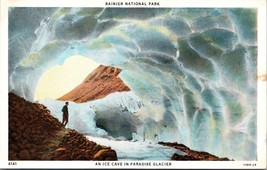 Ice Cave at Paradise Glacier Mount Rainier National Park WA UNP WB Postcard L7 - $4.90