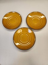 3 Set Vintage Vernon Ware Metlox Orange Striped Saucers Made in USA Popp... - £7.49 GBP