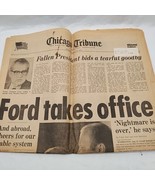 Ford Takes Office Chicago Tribune Saturday August 10 1974 Newspaper 15 P... - $24.74