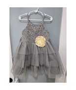 Pink &amp; Violet Toddler Dress Grey Tulle Lace Flower Girl Party Dress Size 4T - €16,51 EUR