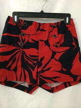 Shoshanna Women&#39;s Short Red Floral Print Stretch Candence High Waist Size 0 NWT  - £39.56 GBP