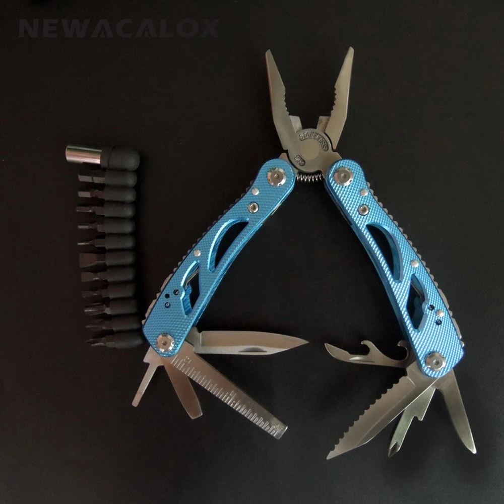 NEWACALOX Outdoor Multitool Pliers Repair Pocket  Fold Screwdriver set Hand Mult - £178.76 GBP