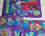 90s Goosebumps Twin Purple Pillow Case, Flat And Fitted Sheet Set Vintag... - £50.95 GBP