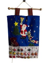 Christmas Advent Calendar Merry Christmas Countdown Hanging Fabric  Inco... - £17.72 GBP
