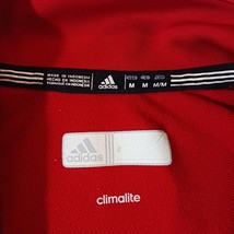 Adidas Climalite LATECH Men's Red 1/4 Zip Pullover Shirt Long Sleeve Size Medium image 3