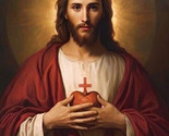 JESUS CHRIST SACRED HEART CHRISTIAN ART PUBLICITY PHOTO 8X10 - £5.64 GBP