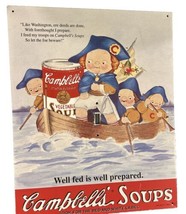 Campbell&#39;s Soup Ad Sign Metal 1993 12x15&quot; Altered To Fit Over Light Switch - £9.63 GBP