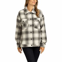 Boston Trader Women&#39;s  XL Gray Plaid Shirt Shacket Jacket NWT - £14.15 GBP