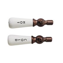 Signature Hardware 329509 Small Porcelain Lever Handles (Pair) - Oil Rub... - $22.90