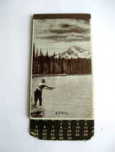 April 1942 Mem-O-Dex Calendar/Memo Pad/Appointment Book/Planner - Fisherman - £11.73 GBP