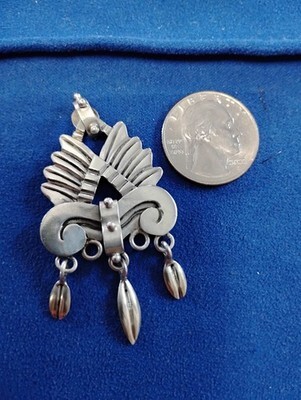 Vintage Handmade Mexican 925 Sterling Silver Pendant Free Shipping Item image 2