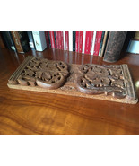 Vintage carved wooden adjustable bookend - $655.20 MXN