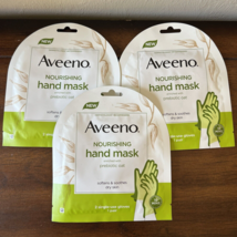 3 x Aveeno Nourishing Hand Mask Enriched with Prebiotic Oat for Dry Skin - £9.27 GBP