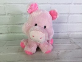 Aurora Pink Pig Bashful Sitting Plush Stuffed Animal Toy - £27.39 GBP