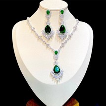 Luxury Quality Jewelry Sets AAA Big Cubic Zirconia Bridal Wedding Party Earrings - £56.68 GBP