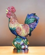 Fitz & Floyd Coq Du Village Figural Rooster Pitcher 12" H French Country 68/504 - $89.09