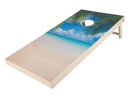TROPICAL BEACH CORNHOLE - Deluxe Poly Lumber Game Set - £434.56 GBP