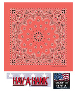 USA MADE Hav-A-Hank CORAL PAISLEY BANDANA Face Mask Neck SCARF Head Arm ... - $9.99