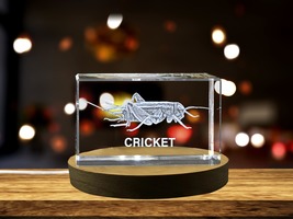 LED Base included | Charming 3D Engraved Crystal of a Playful Cricket - ... - $39.99+