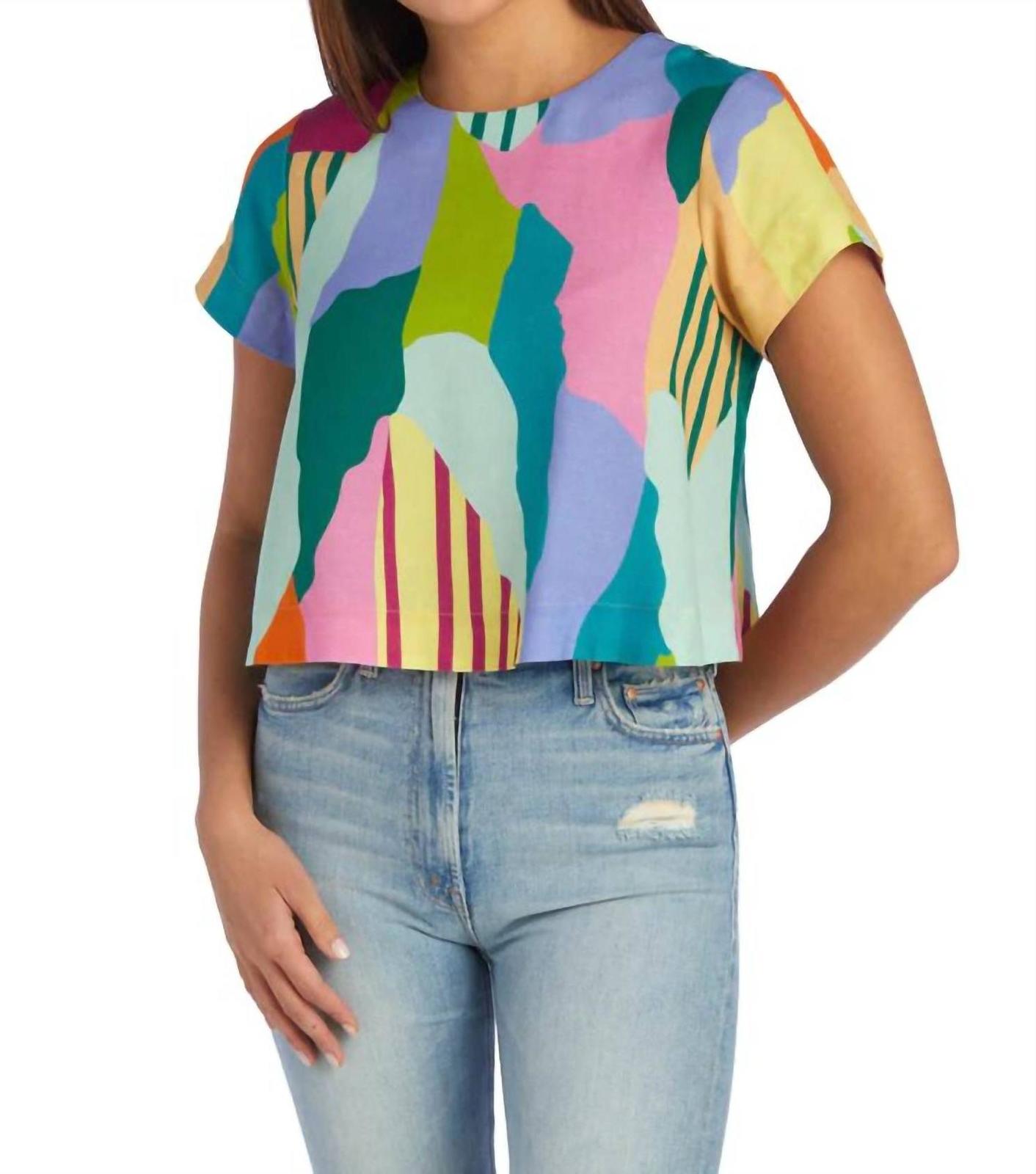 Crosby By Mollie Burch Katie Crop Top Color Fields - $78.00