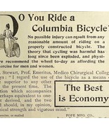 Columbia Bicycles 1894 Advertisement Victorian Pope Bikes Best Economy A... - $28.04 CAD
