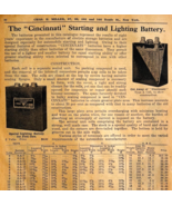 1917 Cincinnati Starting Battery Advertisement Chas Miller Automobilia F15A - $564.51 MXN