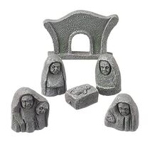 Roman Joseph Studio Celtic Nativity Figurines 6 Piece Set 2.5 Inch Grey - $35.98