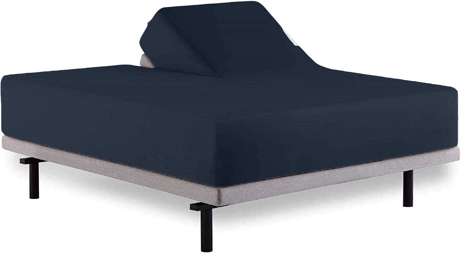 Top Split King Fitted Sheet For Adjustable Beds,Half Split King, Navy Blue - $41.99