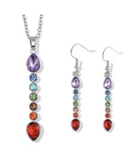 Seven Chakra Necklace And Earring Set - $19.62 CAD Seven Chakra Necklace And Earring Set - $19.62 CAD