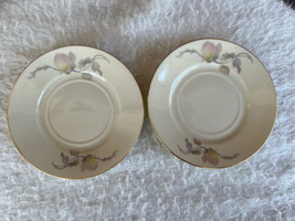 2 Bread Plates Epiag Pastelle Fine China Czechoslovakia Gold Trim Flower... - $5.70