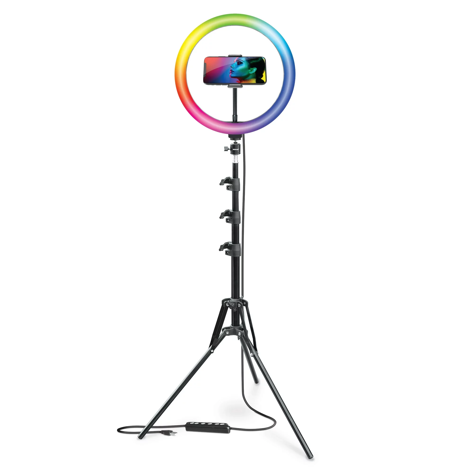 Bower 12-inch LED RGB Ring Light Studio Kit with Special Effects; Black - $98.00