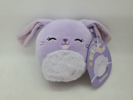Squishmallows Bubbles The Purple Easter Bunny With Glitter Ears 4.5&quot; - £11.65 GBP