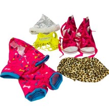 Lot Of Build A Bear BAB Clothes 2 Pair Shoes Hat 2 Outfits Pink Dance Bones - £18.19 GBP