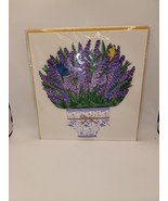 Pop Up Flower Bouquet Lavender With Vase Greeting Card  #50/51 - £6.67 GBP