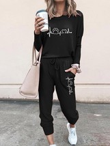 Fitness long sleeves pullover skinny leggings sporty sweatpants female matching outfits thumb200