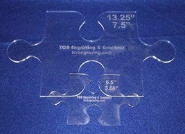 2 Piece Small &amp; Large Puzzle Template Set - Clear ~1/4&quot; - £34.80 GBP