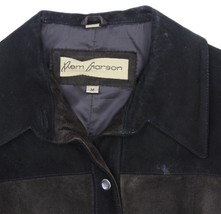 Rem Garson Womens Brown Suede Leather Jacket Size M Snap Closure - $26.72