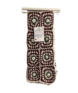 Shabby Chic Decorative Throw Granny Square Open Knit Crochet Cotton 50x6... - $856.89 MXN