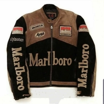 MARLBORO Motorbike / Motorcycle MotoGP Racing Leather jacket - £124.38 GBP