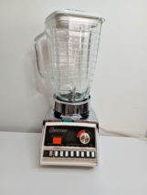 Vintage Osterizer Dual Range Pulse Matic 16 Blender Glass Pitcher Chrome... - $56.09