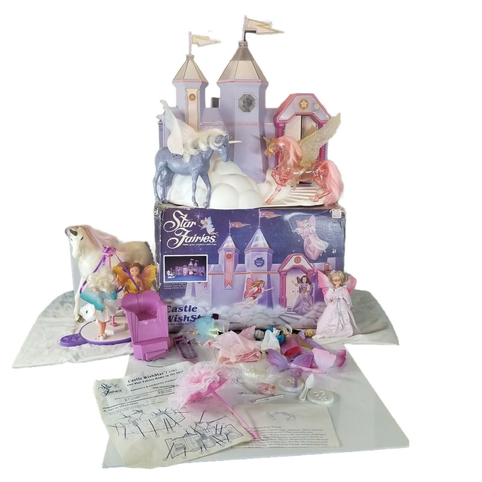 Star Fairies Castle Wishstar Playset TONKA  Accessories Dolls Horses BOX 80s VTG - $424.94