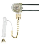 Brass Pull Chain SWITCH Ceiling Fan Light Lamp SHINE TOP 3A 250VAC NSi 7... - $38.12 CAD