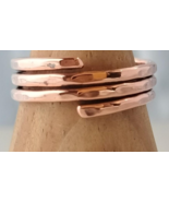 Solid Pure Copper Minimalist Healing Ring, Handmade, Unisex, Wrap Band Ring - €13,94 EUR+