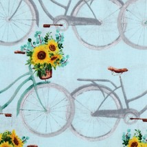 Craft Fabric, Fat Quarters, set of 3, Farmhouse Fabric Pieces, Sunflowers Truck image 8