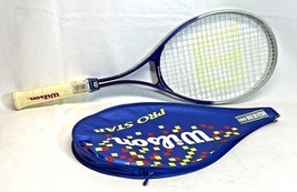 Wilson Pro Star Tennis Racket High Beam  L4 4 1/2 Blue with Cover - $14.84