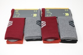 All In Motion Men&#39;s Crew Socks 3 Pack Black Gray Red Lot of 2 NWT - £19.39 GBP