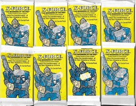 Marvel&#39;s X-Force 1991 Trading Cards 8 SEALED NEW Packs Comic Images Deadpool - £32.62 GBP