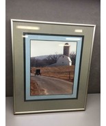 1987 Framed Photo of Barn and Horse and Buggy Lancaster County, PA Signed - $31.18