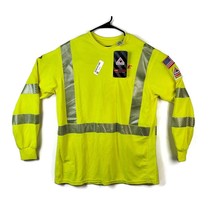 Bulwark Men&#39;s Lightweight CAT2 FR Hi-Visibility Long Sleeve T-Shirt Larg... - $148.45