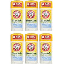 NEW Arm &amp; Hammer Essentials Natural Deodorant Unscented 2.50 Ounces (6 Pack) - £20.07 GBP